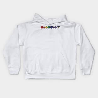 Hotspot rainbow - Black Border Kids Hoodie